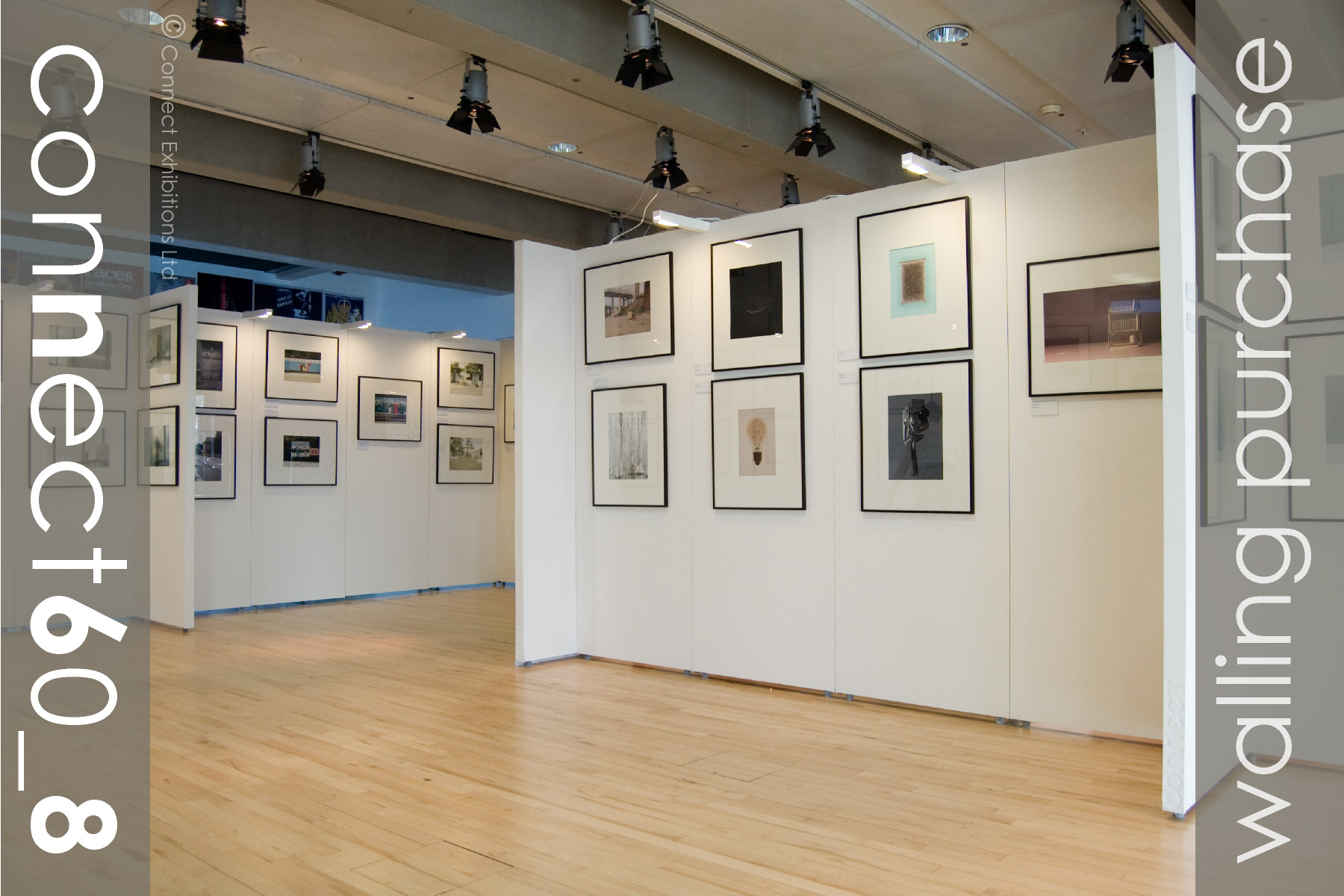 connect 8 Walling System, gallery layout image, Used by: Galleries and Museums. System Type: Connect60_7, Connect60, 7 foot.