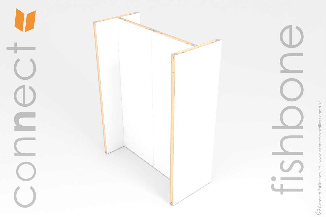 4 panels, white-gallery-walls-spines configuration freestanding