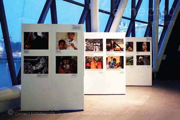 White Exhibition Wall Panels for a Corporate Event in London - UK.