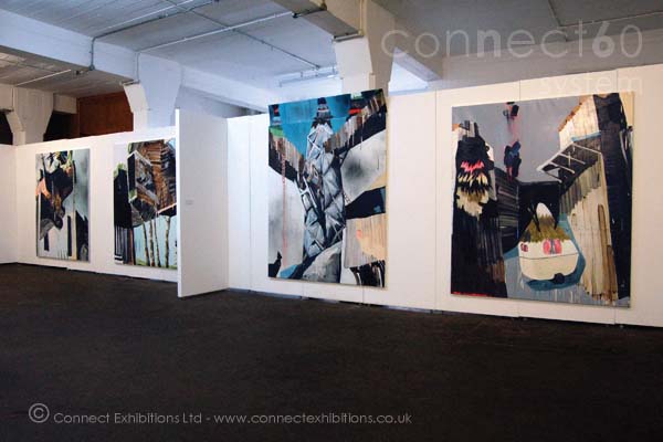 White Exhibition Walling System Layout for a Photography Exhibition / Corporate Event in London - UK.