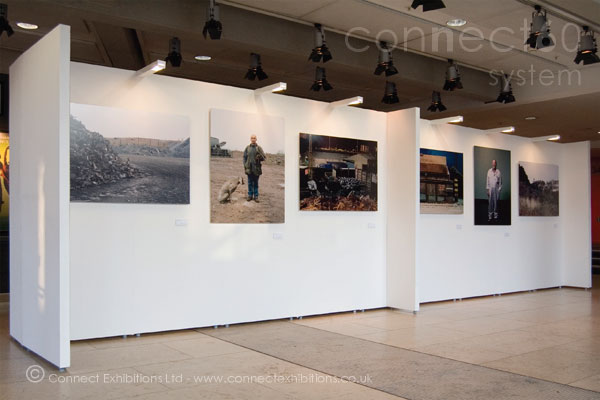 White Partition Walling for a Photography Exhibition in Gallery - London - UK.